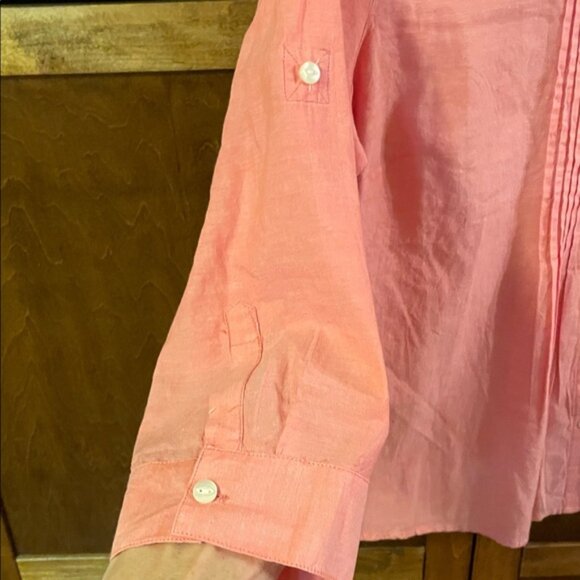 Izod Coral Button-Up Blouse - Picture 5 of 7
